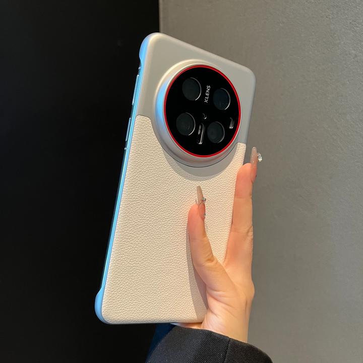 适用华为mate70pro+手机壳轻奢电镀无边框荔枝纹mate60pro男女款