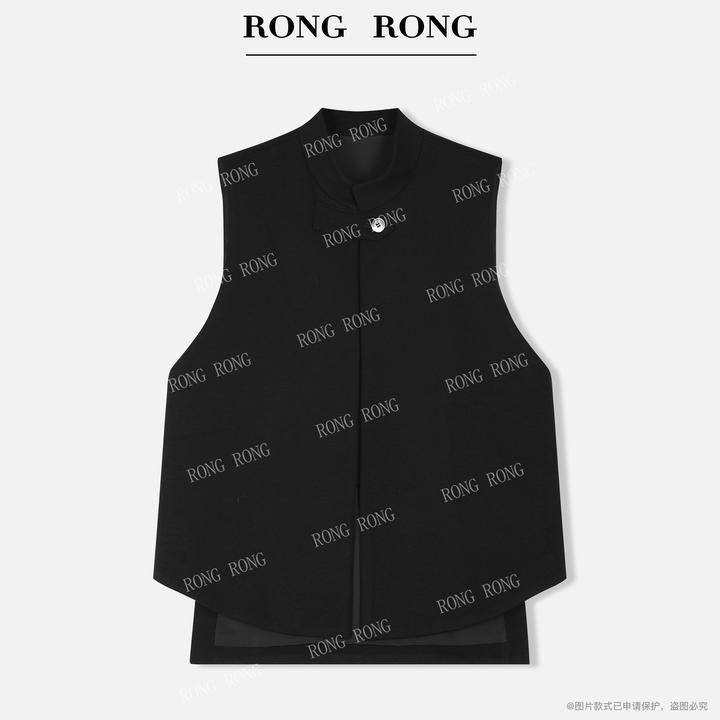 溶溶【落墨清雅】RONGRONG 莱赛尔绵羊毛极简优雅风马夹BS1057-1