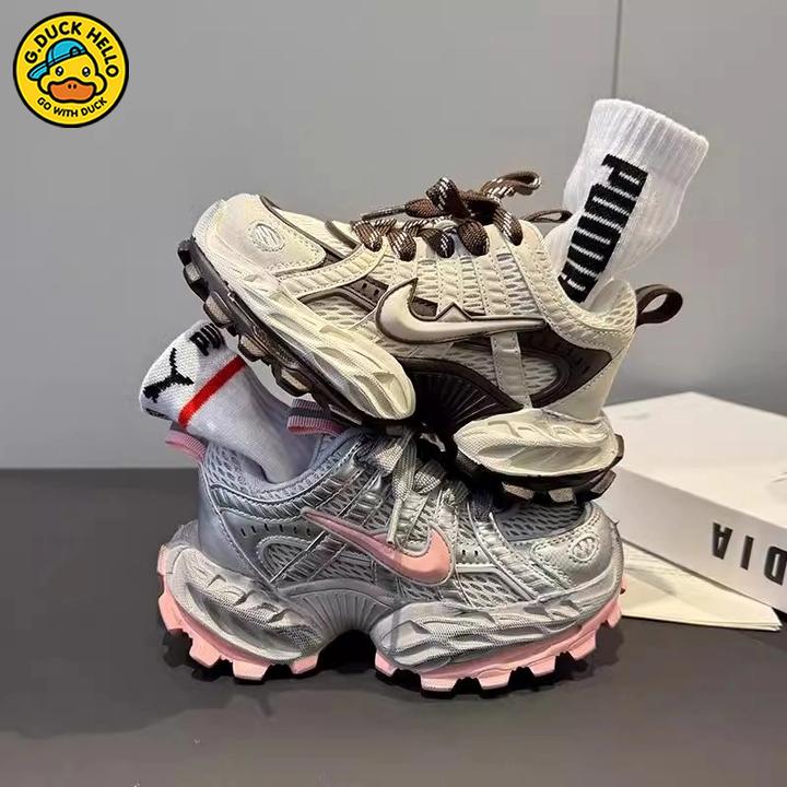 小黄鸭2025春季男女童新款超轻坦克老爹鞋运动鞋中大童轻便跑步鞋