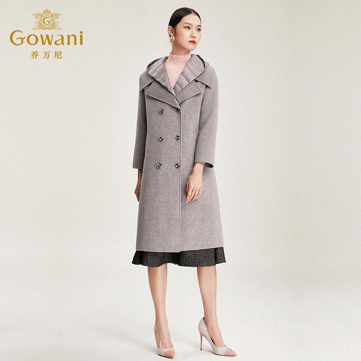 乔万尼冬季外套女商场新款流行毛呢大衣中长款内胆可单穿EN4A798