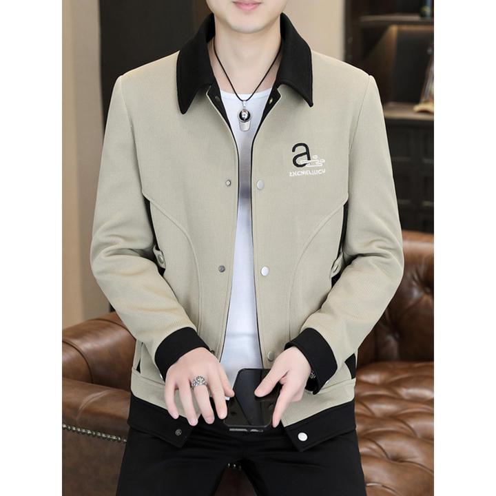 ICCLEK春秋季男士外套2025新款潮流休闲宽松百搭轻熟翻领夹克上衣