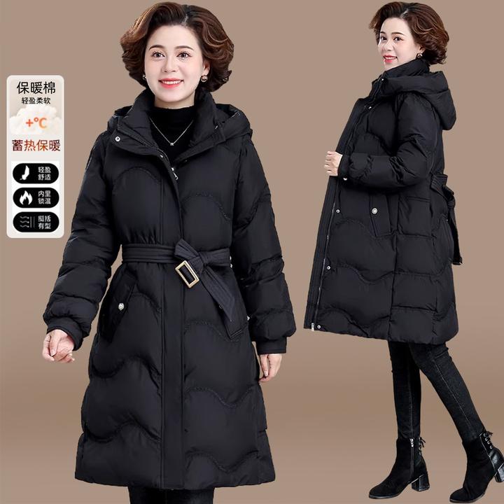 妈妈冬装羽绒棉服中长款2025新款中老年女秋冬季棉袄外套保暖棉衣