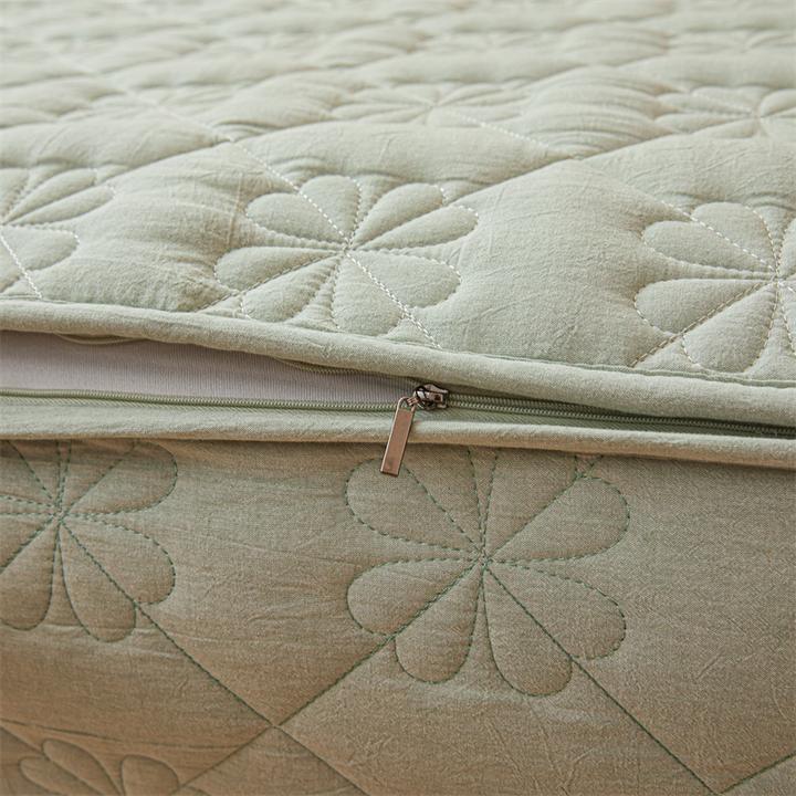 2025新款纯棉色织水洗棉六面全包床笠可拆卸拉链床垫套床垫保护套