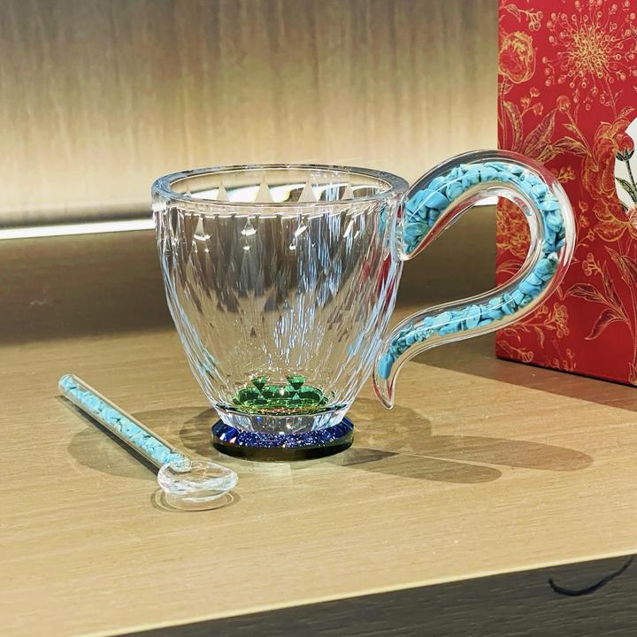 【礼盒装】70绿色咖啡杯蓝色家用水杯