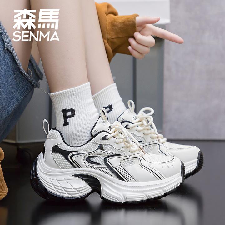 森马女鞋春夏新款潮流休闲白色网红厚底增高显腿长百搭ins老爹鞋