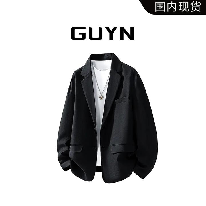 【品牌现货】GUYN百搭西装夹克男秋季新款韩版时尚英伦风西服外套
