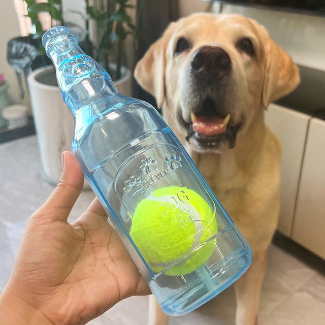 加厚大号发声网球橡胶瓶子宠物磨牙咬胶耐咬狗狗玩具幼犬解闷互动