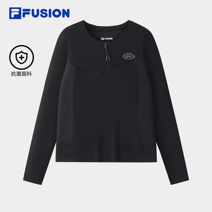 FILA FUSION斐乐女子针织长袖衫秋冬弹力休闲紧身长袖T11W541208F
