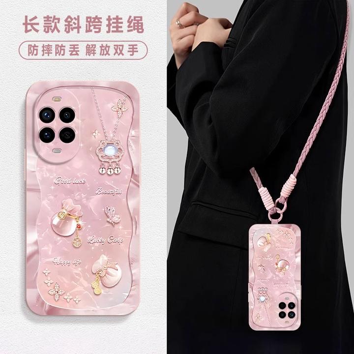 【斜挎手腕挂绳】适用华为nova14手机壳mate70air好运葫芦新款14Pro