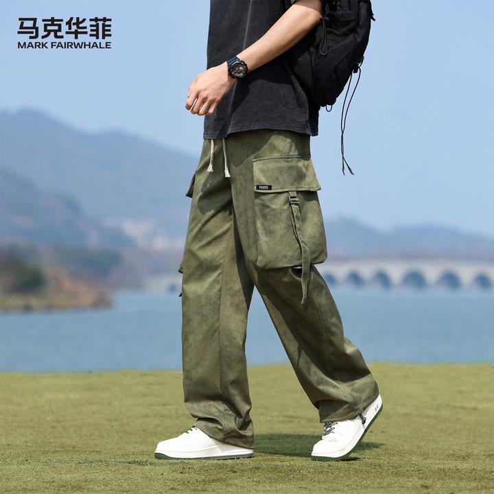 【工装款】马克华菲男士工装裤夏季户外运动时尚潮牌宽松直筒休闲裤