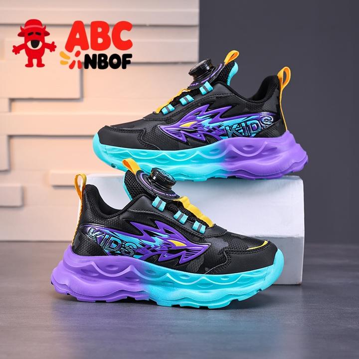 ABC NBOF男童鞋子2025春秋运动鞋皮面防水中大童儿童跑步休闲学生