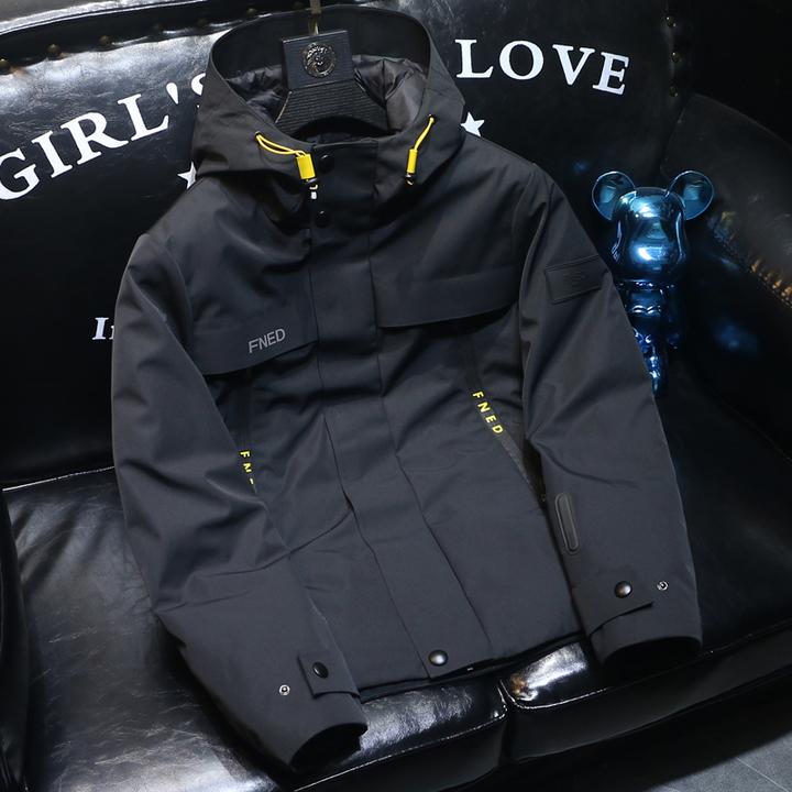 男士冬季潮牌羽绒服保暖防寒简约时尚高端百搭简约男大码连帽外套