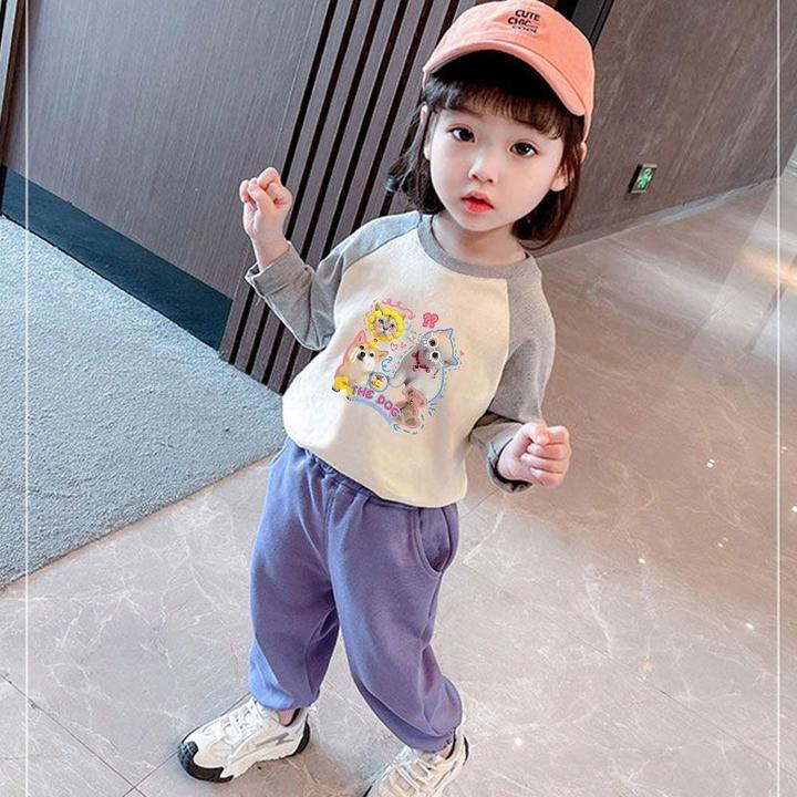 儿童T恤女童长袖卡通蜡笔小新上衣春秋新款男童小童宝宝纯棉打底t