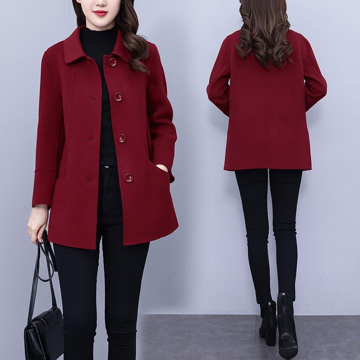 夹棉毛呢大衣女短款2025新款韩版高端洋气小个子毛呢外套女