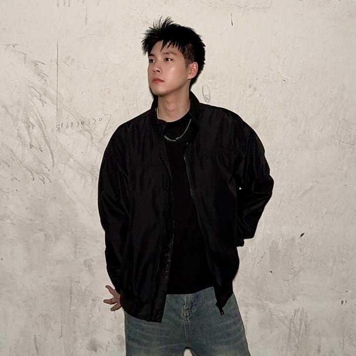 早秋新款潮流休闲立领男收口袖美式休闲夹克百搭日系工装宽松