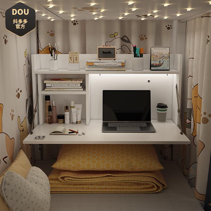 床上书桌大学生宿舍神器笔记本电脑桌寝室上下铺悬空可折叠懒人桌