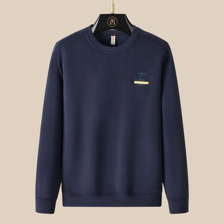 秋冬男士简约休闲保暖圆领长袖卫衣重磅字母刺绣T恤Z1819-Z1178