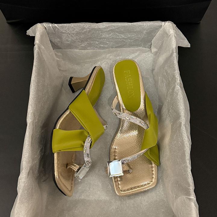 2025年夏新中式宝石新款高级感百搭舒适小众设计款爆款凉鞋 - 5CM