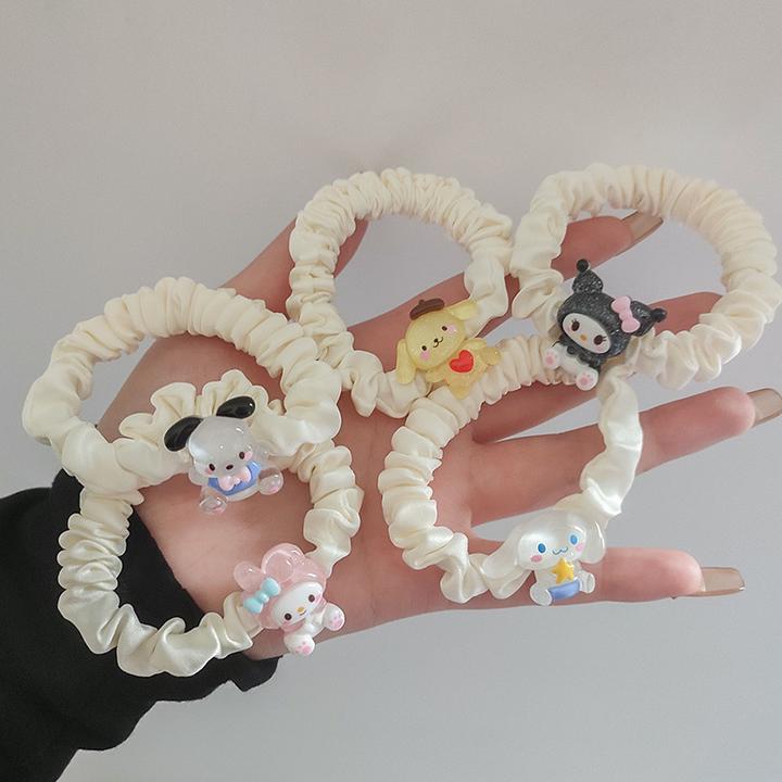 可爱三丽鸥发圈ins卡通小肠发绳夏日透明玉桂狗库洛米 甜美发饰女