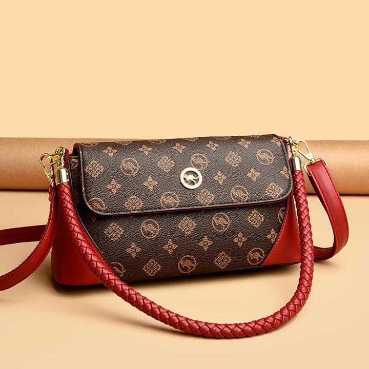 袋鼠时尚真皮女包斜挎包女式2025新款单肩包今年流行包包百搭手提