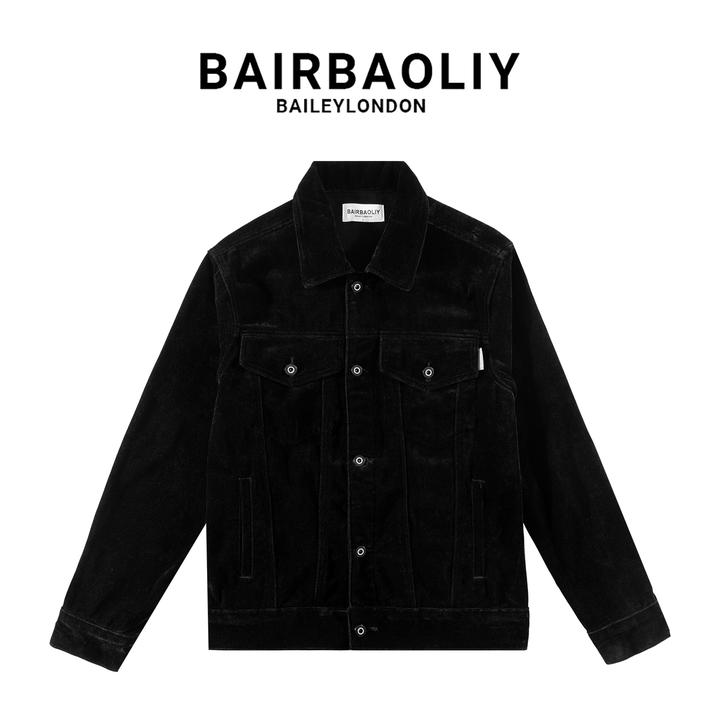 BAIRBAOLIY雪尼尔绒感高定面料小香风轻奢风格轻熟男士气质外套