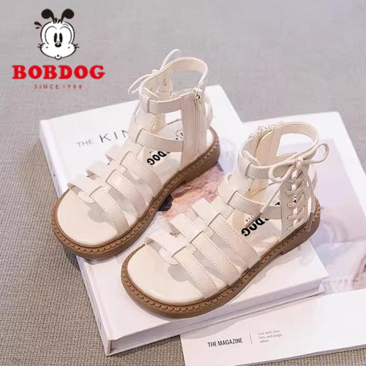 巴布豆女童凉鞋夏款2025新款儿童罗马鞋中大童女孩公主鞋女宝鞋子