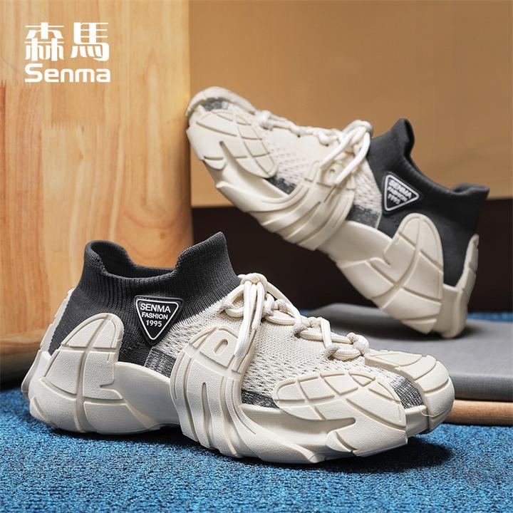 森马男鞋夏季网面透气百搭休闲青少年跑步防滑运动厚底时尚老爹鞋