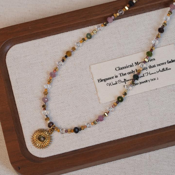 钛钢项链 [初夏]张十六原创设计手工串珠百搭复古小众彩色