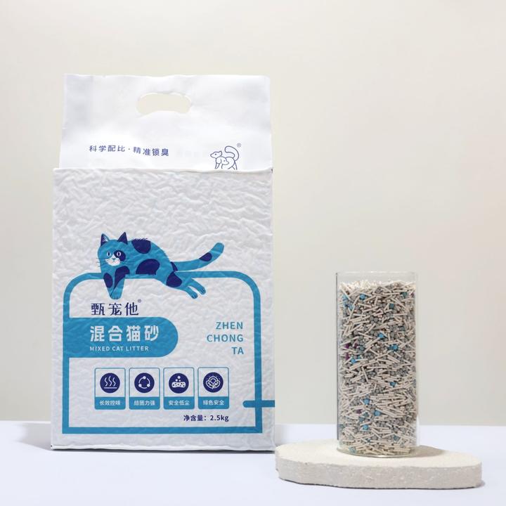 甄宠他豆腐砂混合无尘膨润土猫砂结团快除臭不沾底包邮