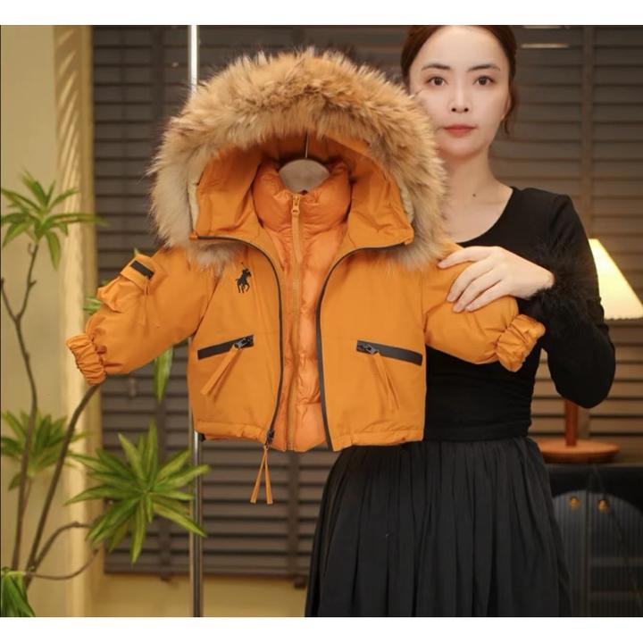 女宝宝款短款气新洋棉服加厚冲锋衣外套秋冬保暖冬季加绒棉衣冬装