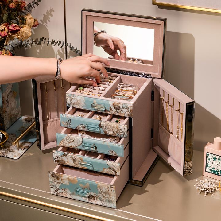 首饰盒/箱 新款首饰盒复古精致礼物送礼大容量首高档首饰收纳盒