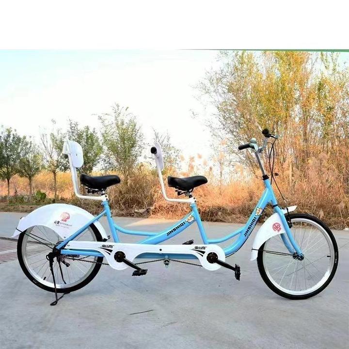 景点情侣亲子联排前后带小孩自行车成人男女双人代步【多】