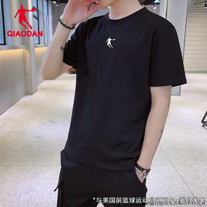 乔丹短袖t恤男2025夏季新款圆领百搭时尚透气休闲半袖上衣运动服