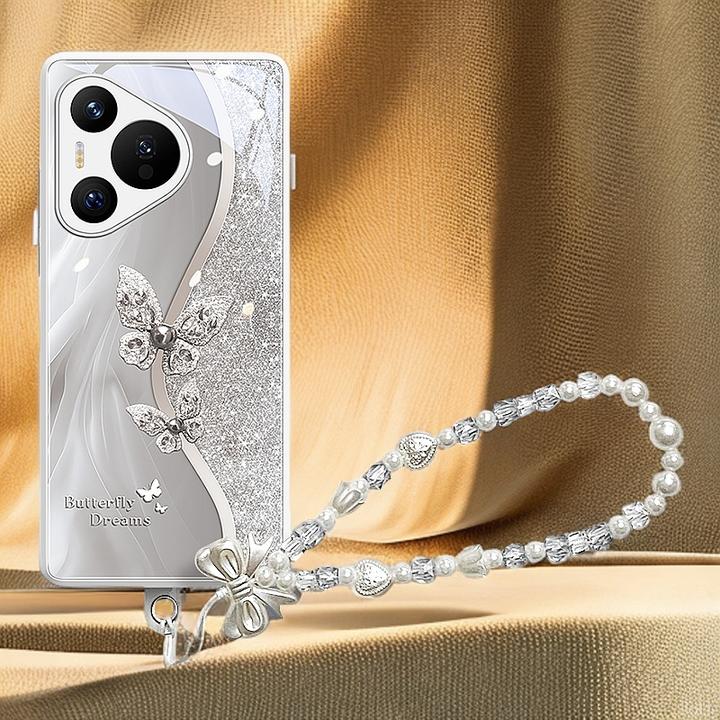 适用华为pura70手机壳带挂绳p70ultra新款p60全包镜头p50女款p40