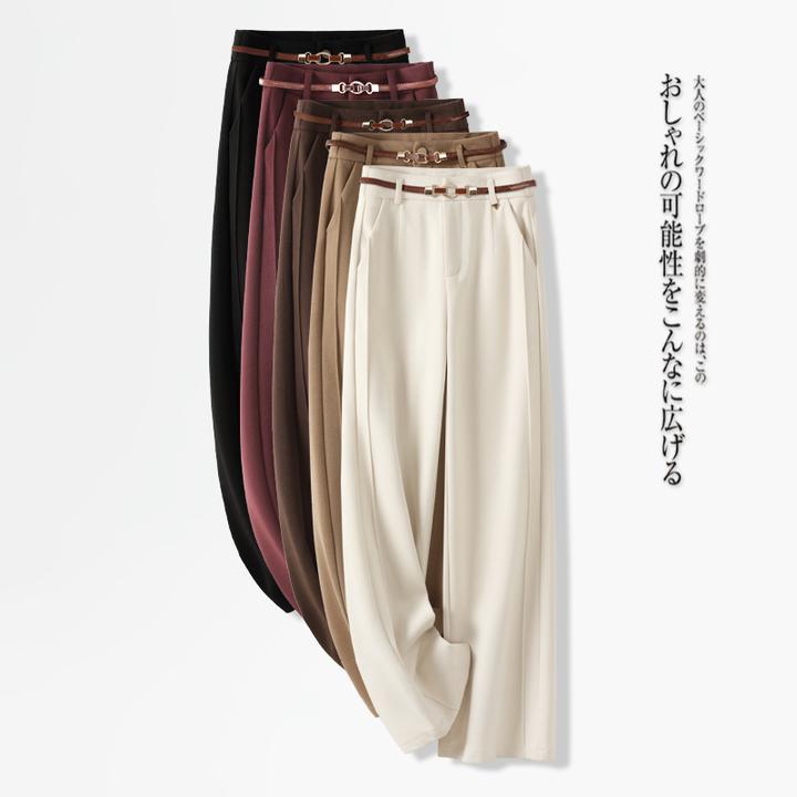 【炽帛/Cipbo】 秋冬暖阳高腰垂感窄板阔腿裤直筒裤显瘦百搭长裤