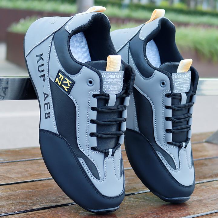 男鞋秋季防水运动鞋男款跑步鞋休闲百搭老爹鞋防滑厚度增高潮鞋男