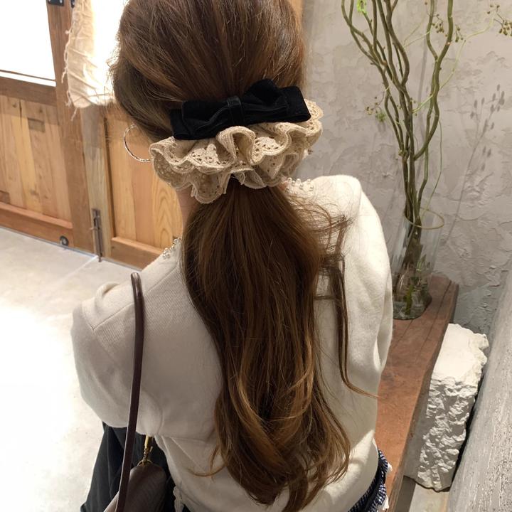 韩国原创双面植绒2025新款丝绒蝴蝶结发夹女后脑勺盘发弹簧夹子