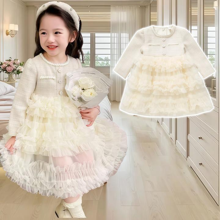 2025新款春装超洋气小童女宝宝长袖公主裙春秋款女童小香风连衣裙