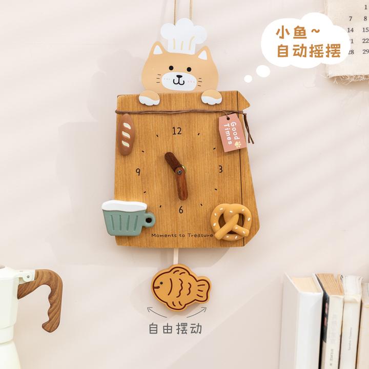 阿楹 新款艺术餐厅静音家庭时钟表挂墙客厅可爱创意儿童房卧室画
