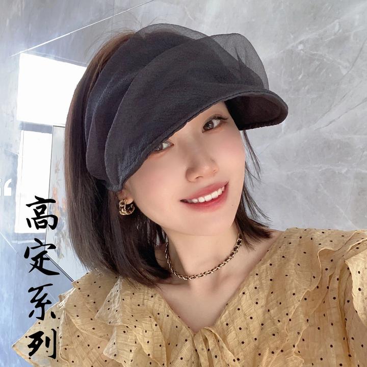 韩版气质款芭蕾风设计师泡泡发箍遮阳防晒空顶帽高定系列夏季