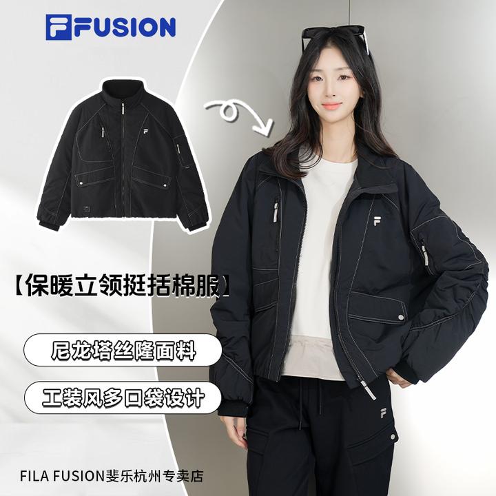 FILA FUSION斐乐棉服女款冬季保暖户外百搭运动服外套T11W613906F
