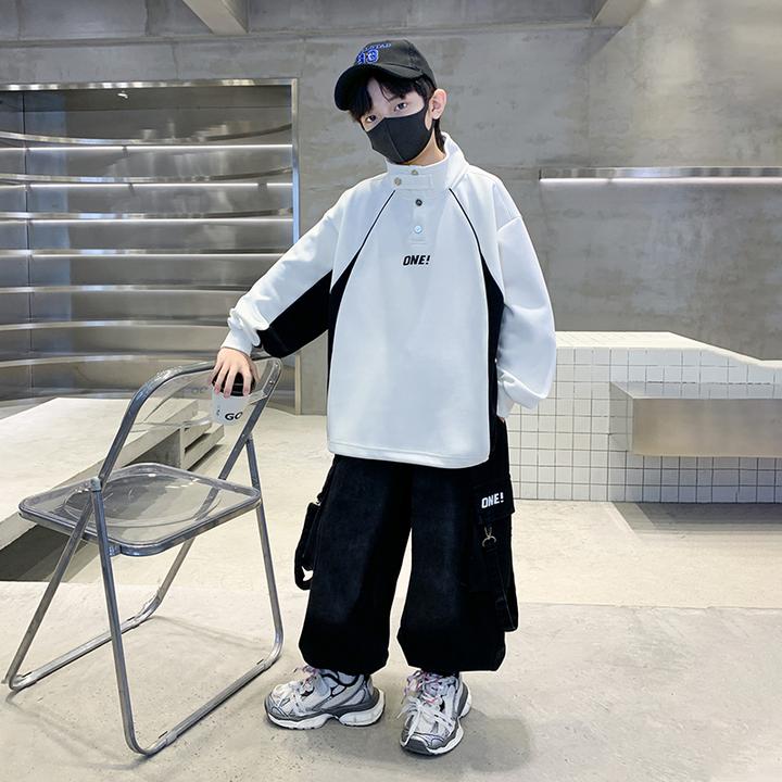 儿童装男童春装卫衣套装2025新款春秋款大童运动春季男孩帅气时髦