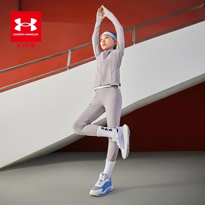UnderArmour/安德玛新款弹力休闲运动套装速干透气女童套装