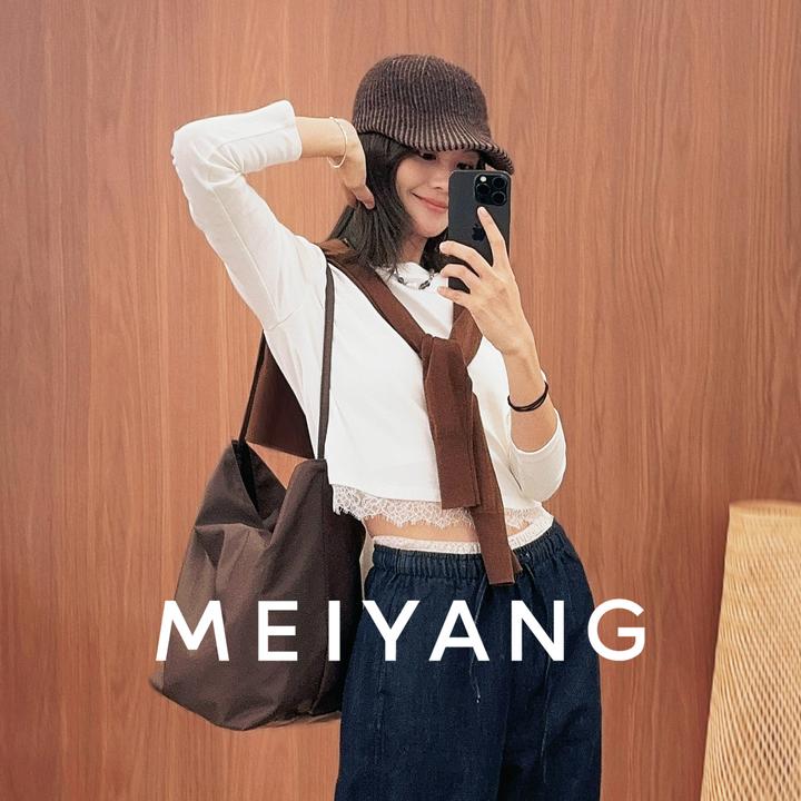 美洋MEIYANG 蕾丝T恤 双面丝柔棉_蕾丝拼接圆领短款长袖T恤上衣