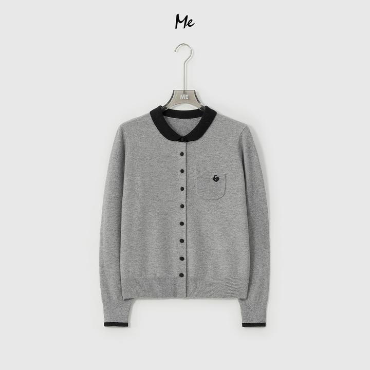 ME【100%绵羊毛甜心锁小衫】北纬43°绵羊毛超柔刺绣毛衣MESA3234