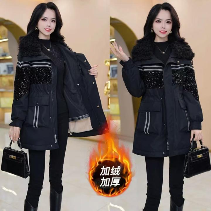 【派克服】冬季新款加绒加厚气质时尚大气减龄收腰显瘦百搭派克服