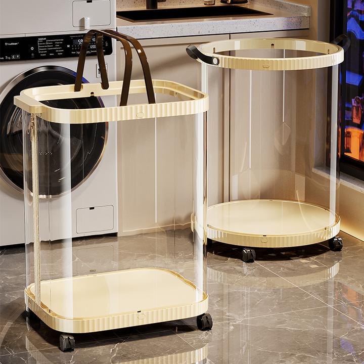 脏衣篓家用高颜值脏衣服收纳筐大容量透明卫生间洗衣篮子收纳神器