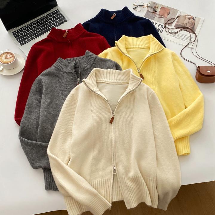 3447【鱼骨线】软糯慵懒温柔风高级感针织毛衣开衫外套百搭时尚