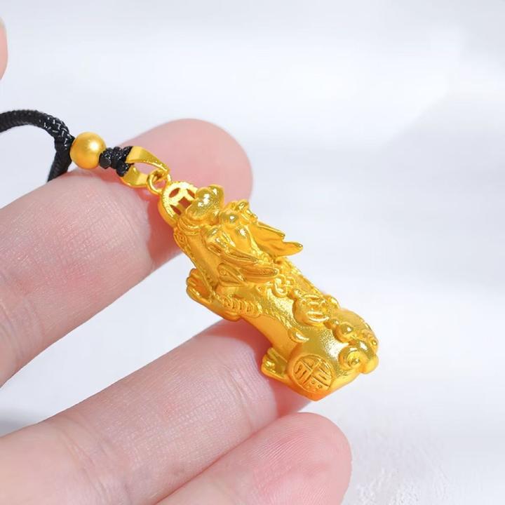 合金吊坠 合金吊坠金色饰品挂坠手链男款百搭精致情侣貔貅吊坠