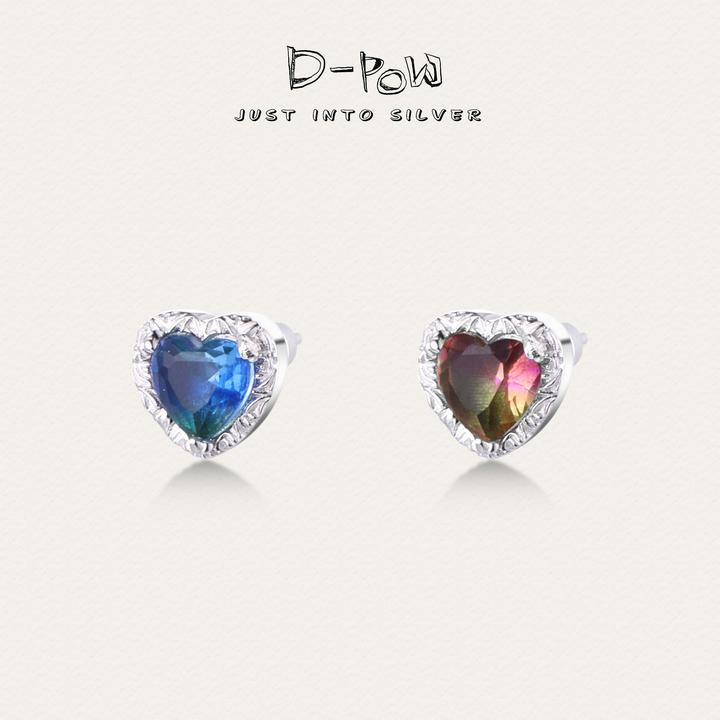 灯小炮 925银合成锆石耳饰 【像素彩虹】耳钉（9337）百搭小众简约